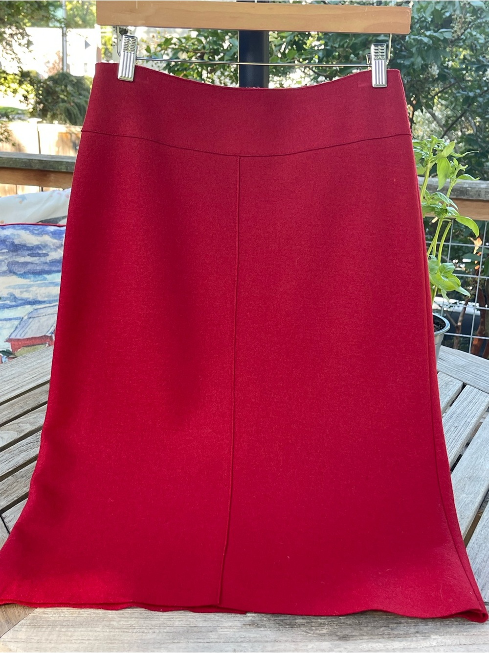Massimo Dutti Deep Red Pencil Skirt